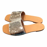 Tory Burch Brown and Silver Size 10.5 Shoes