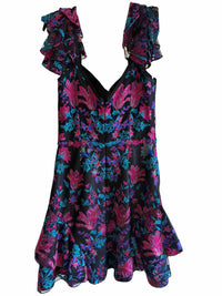 Marchesa Notte Black & Multi Size 6 Dress