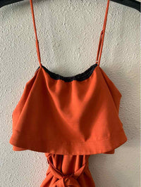Hemline Rust Size S Romper