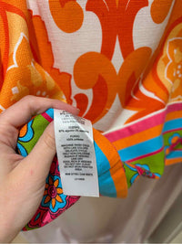 Laundry by Shelli White/Orange multi Size 4 Dress