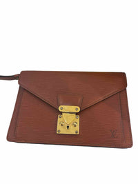 Louis Vuitton Epi Pochette Sellier Dragone Rust Handbag