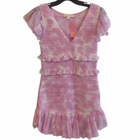 Love Shack Fancy Pink and White Size S Dress