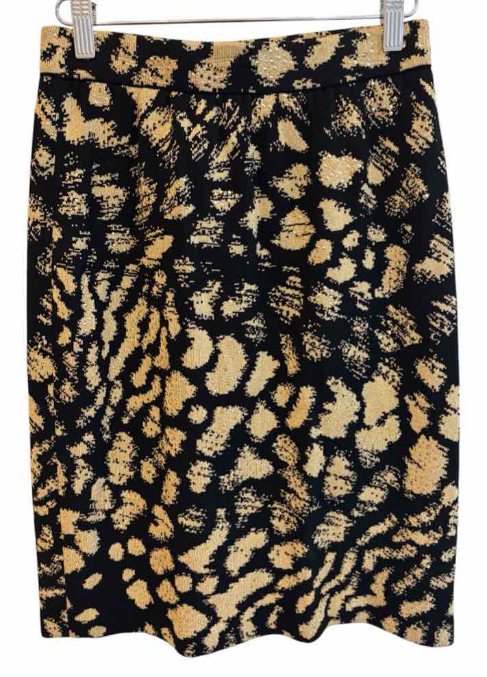 St John Evening Black and Gold Size 6 Skirt