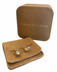 David Yurman Silver and Gold Earrings