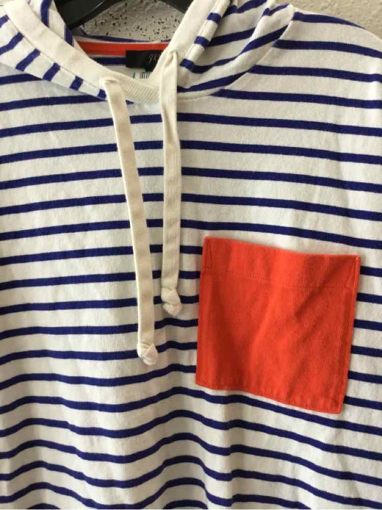 J Crew white and blue multi Size M Sweater