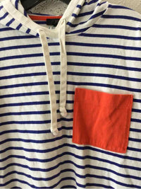 J Crew white and blue multi Size M Sweater