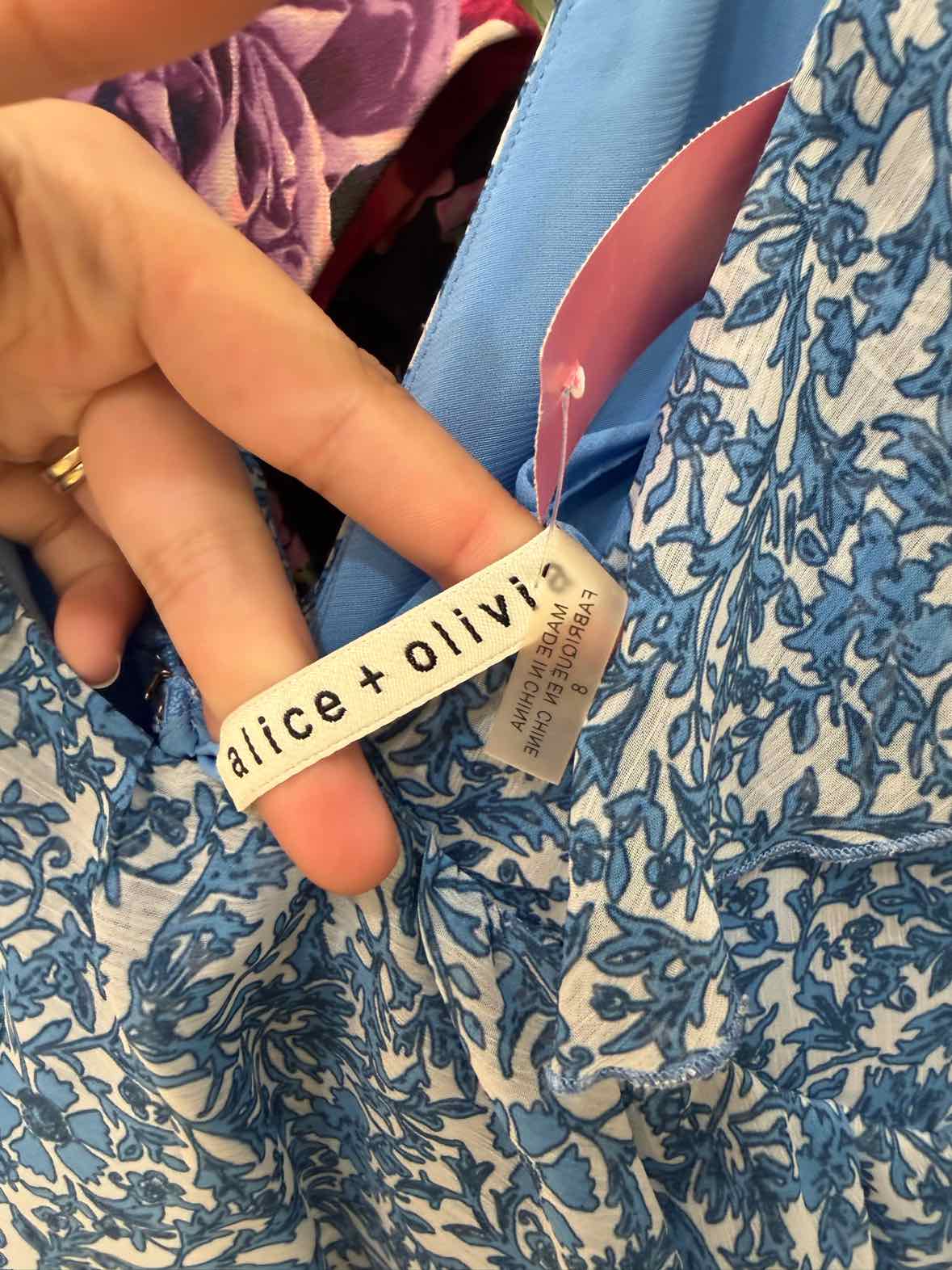 alice + olivia Light Blue Size 8 Dress