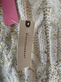 Anthropologie Cream and Gold Size XS Shirt