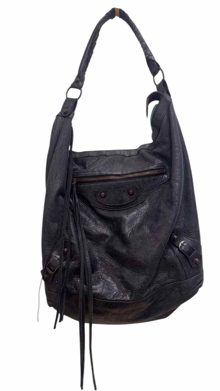 Balenciaga Leather Day Black Handbag
