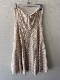 J Crew Beige and White Size 4 Dress