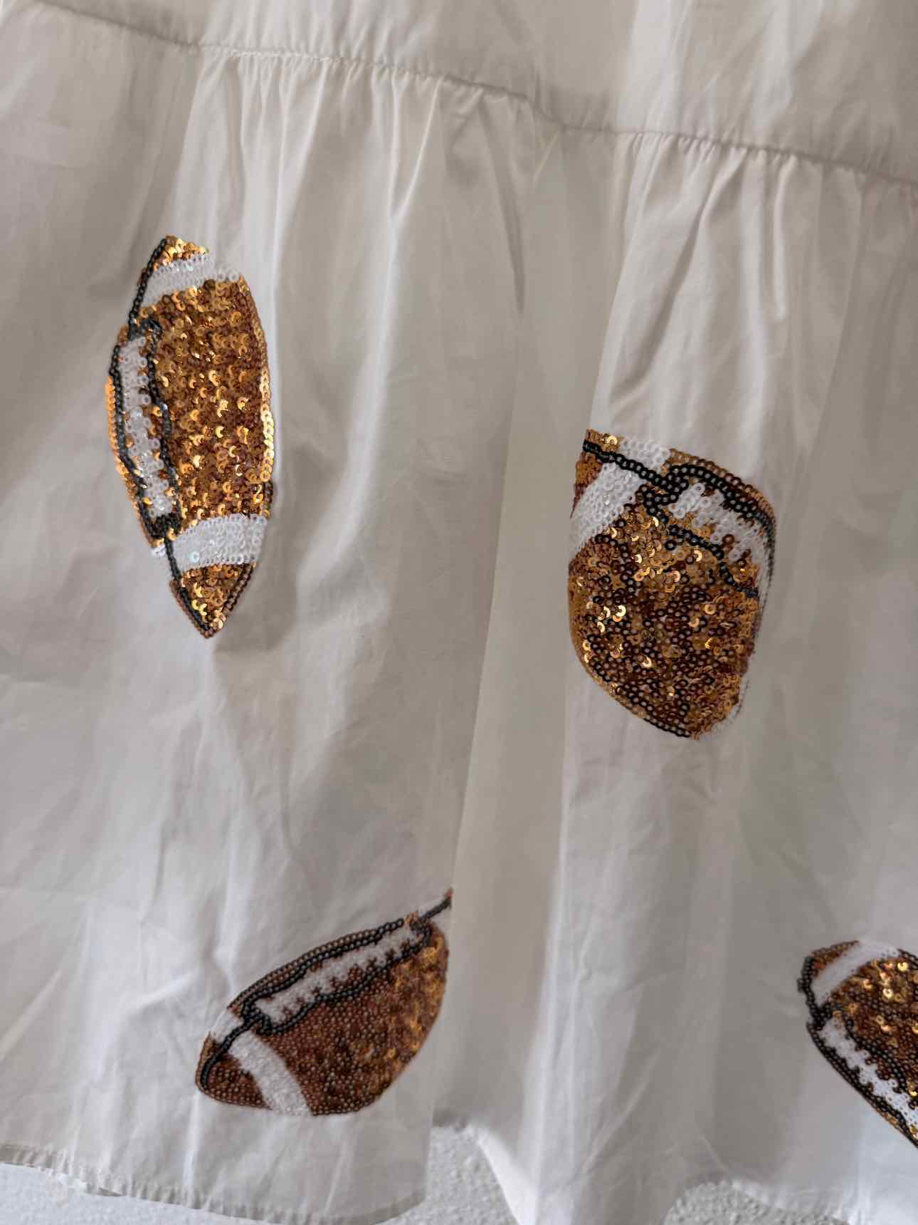 Fantastic Fawn White and Gold Size L Dress