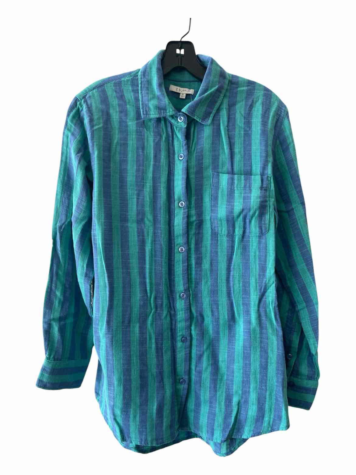 Z Supply Green and Blue Size XS Shirt