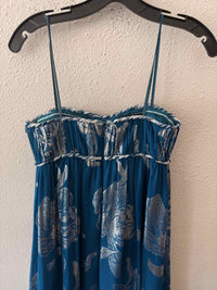 Aidan Mattox Teal and Silver Size 2 Gown/Evening Wear