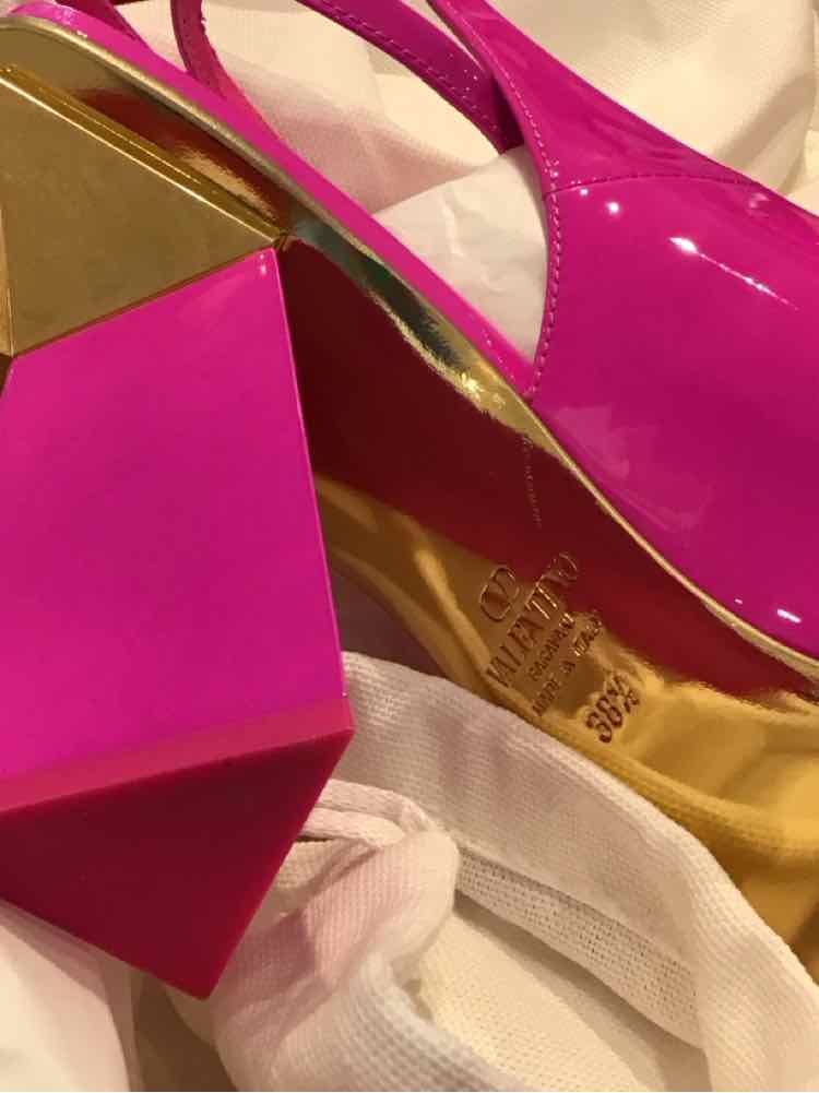 Valentino Pink and Gold Size 38.5 Shoes