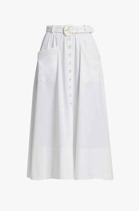 Saloni White Size 8 Skirt