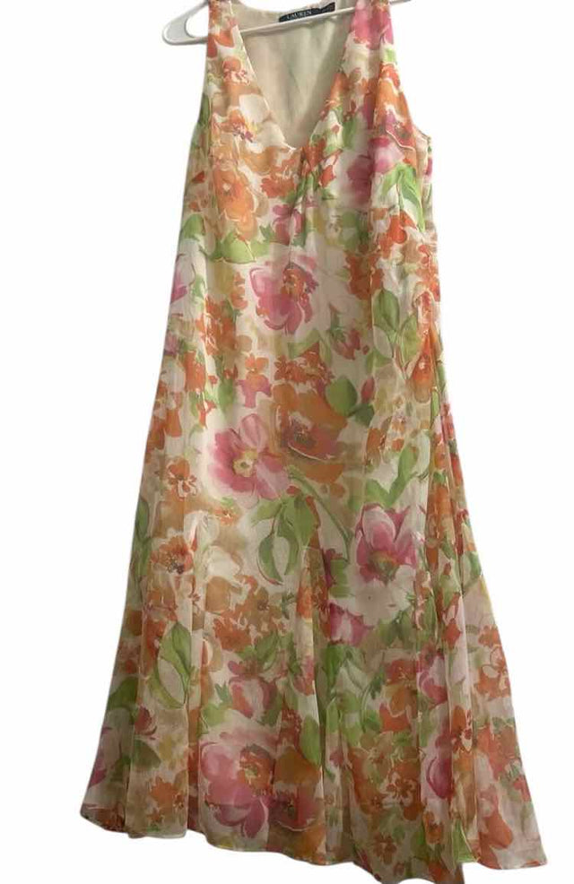 Lauren Ralph Lauren Pink Multi Size L Dress