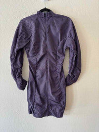 Ganni Purple and Black Size 34 Dress