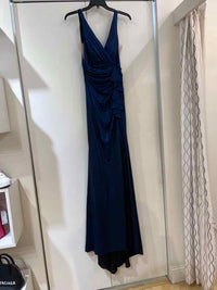 La Femme Metallic Blue Size 2 Dress