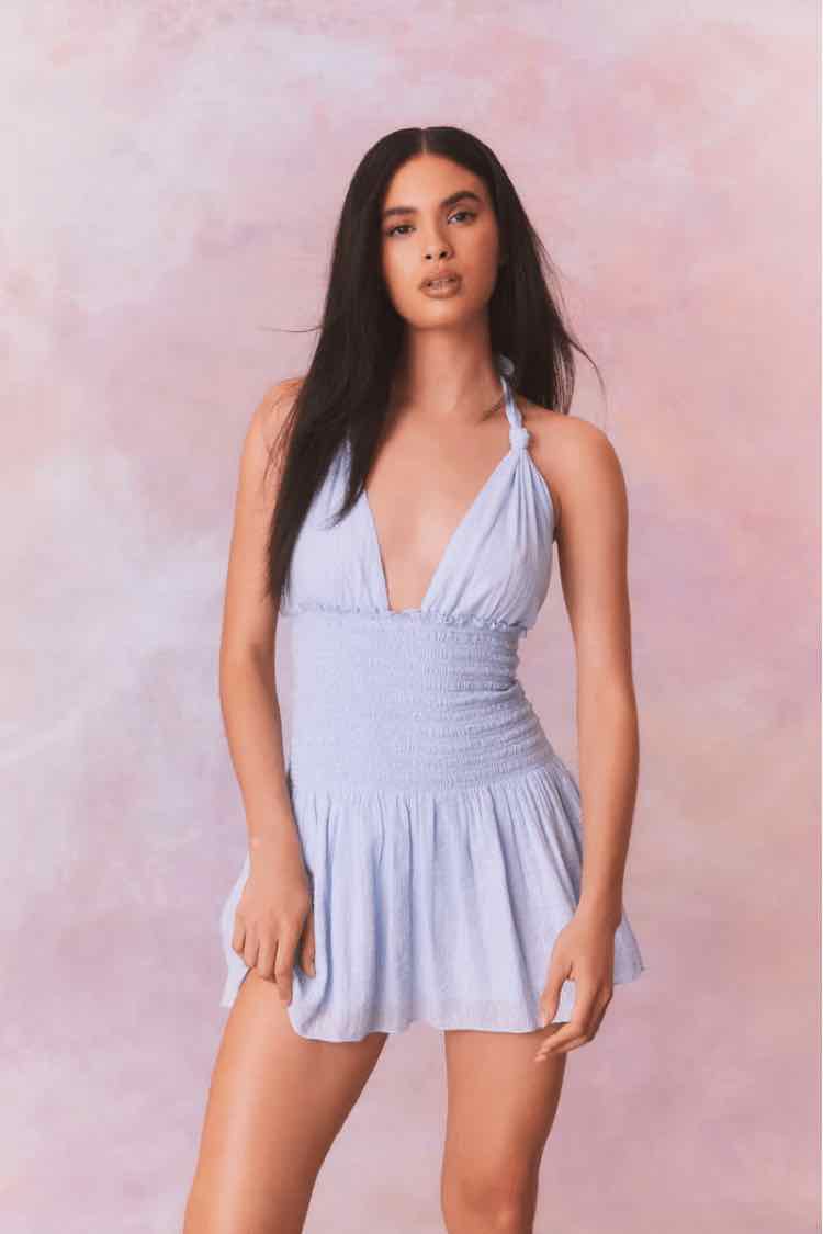 Love Shack Fancy Light Blue Size S Dress