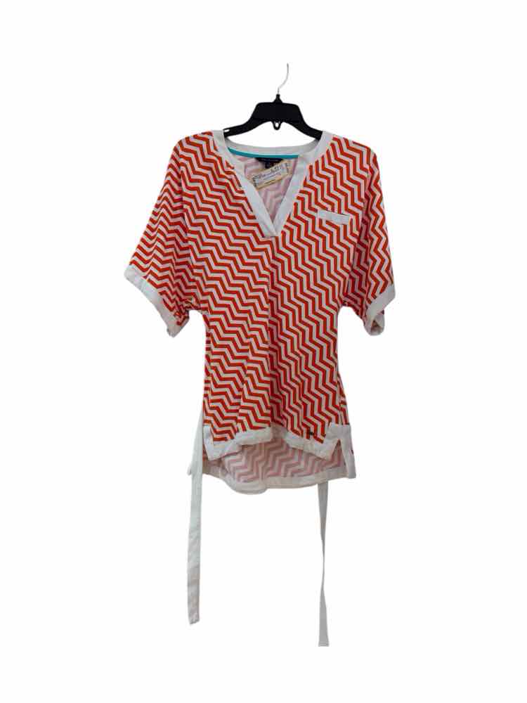 Tommy Hilfiger Orange and White Size M Shirt