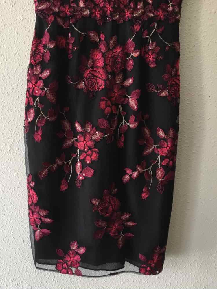 Marchesa Notte black and red Size 0 Dress