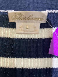 Shoshanna Navy and White Size L Dress