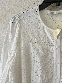 Zara White Size L Tunic