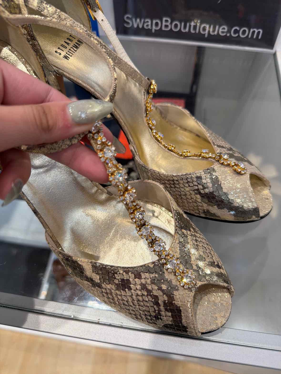 Stuart Weitzman Gold Size 10 Shoes
