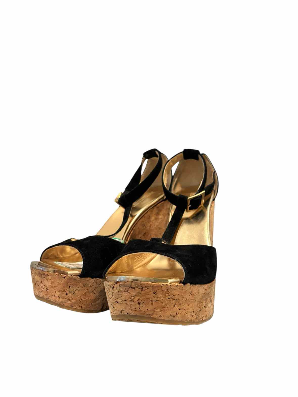 Jimmy Choo Black and Gold Size 38 Shoes