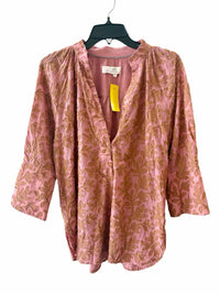 by Anthropologie Pink and Brown Size M Shirt