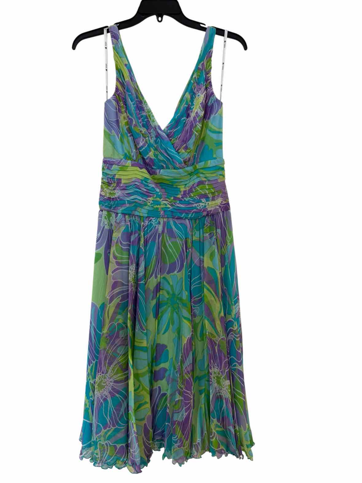 Tadashi Collection Green and Blue Size 4 Dress