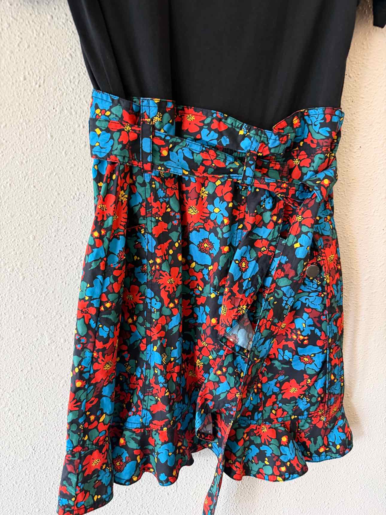 Derek Lam 10 Crosby Black Multi Size 4 Dress