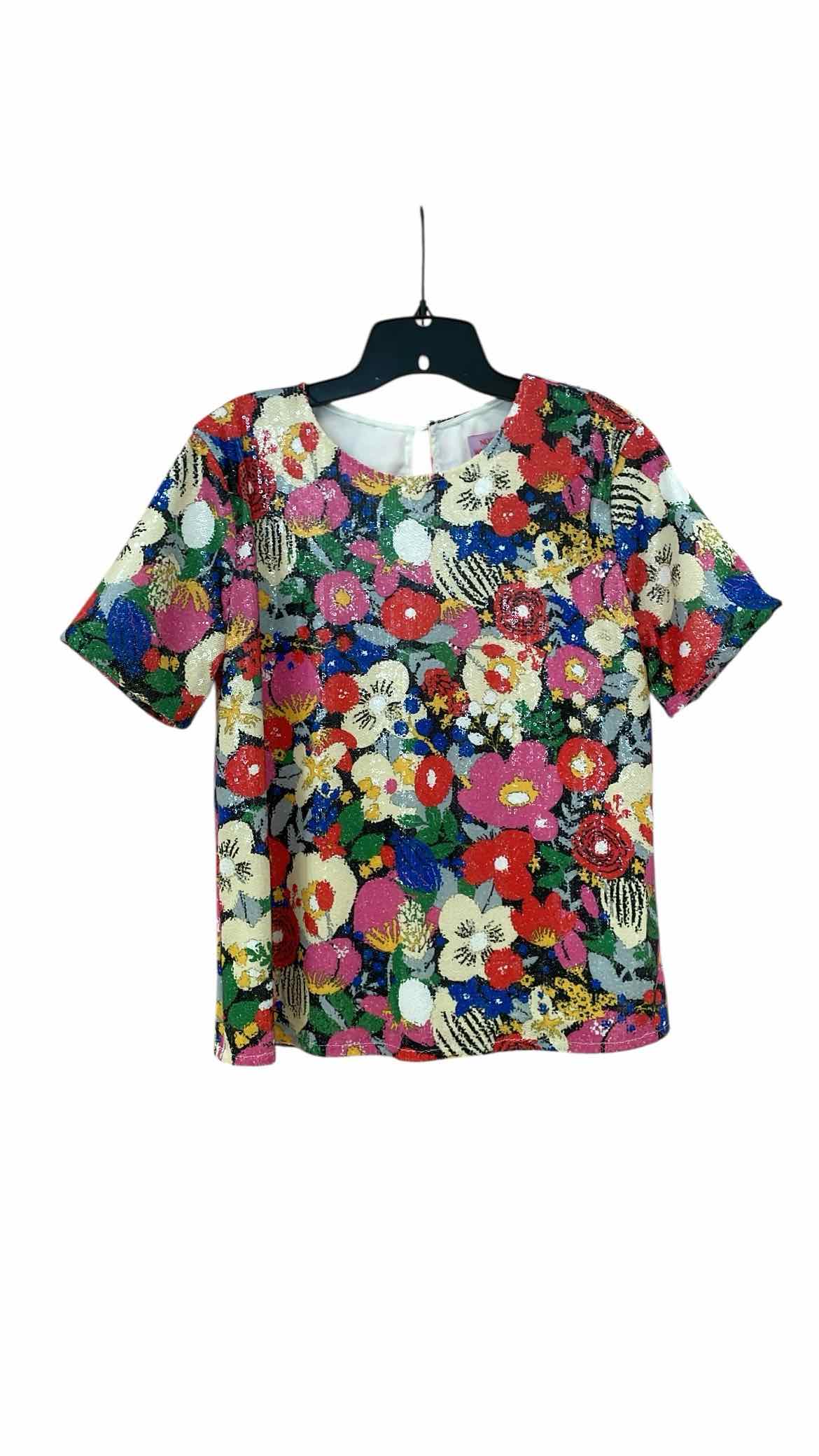 Never a Wallflower Red/Pink/Ivory Multi Size XS Shirt