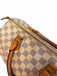 Louis Vuitton Damier Azur Canvas Speedy 30 Navy and Cream Handbag