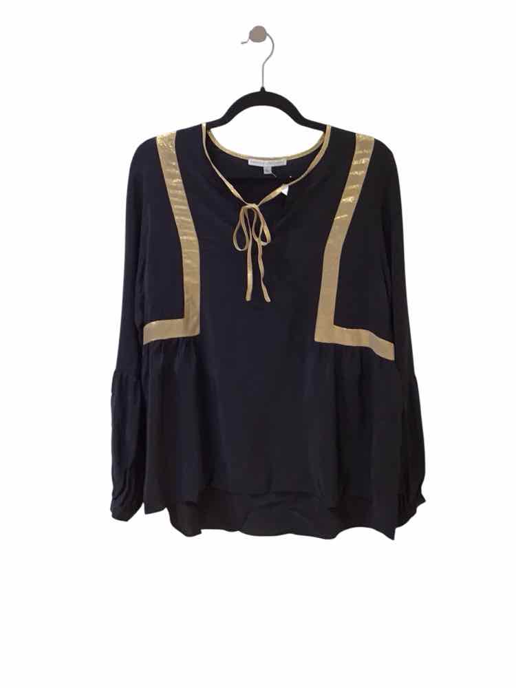 Amanda Uprichard Black and Gold Size L Shirt