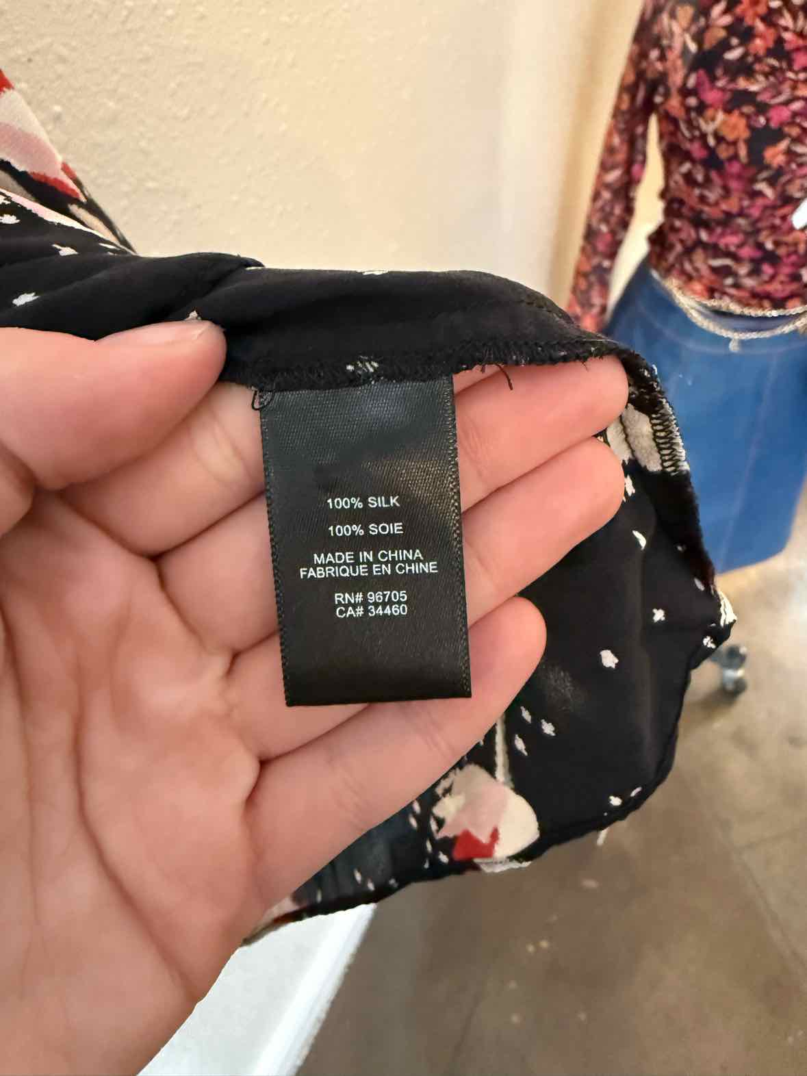 Rebecca Taylor Black Multi Size 8 Shirt