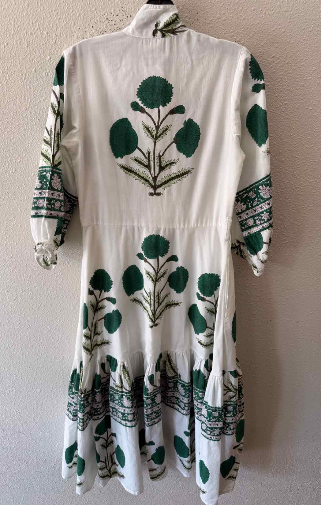 Sue Sartor white & green Size XS Dress