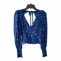 Reformation Navy and White Size 2 Shirt