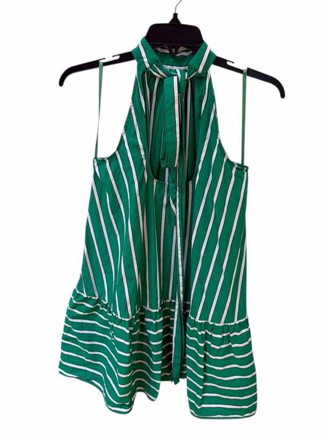 STAUD Green and White Size XS Dress