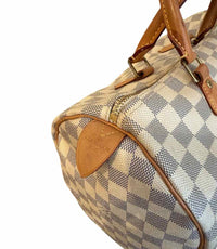 Louis Vuitton Damier Azur Canvas Speedy 30 Navy and Cream Handbag