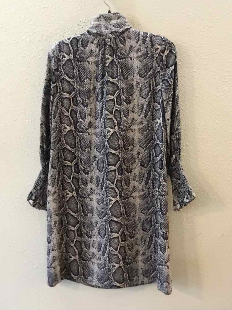 Rebecca Taylor Grey and Black Size 4 Dress