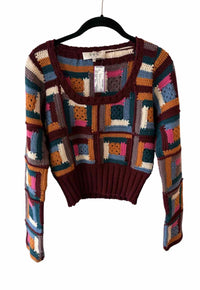 Sea New York Burgundy Multi Size XXS Sweater