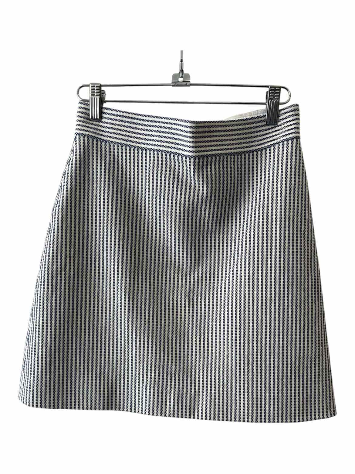 Theory Navy and White Size 2 Skirt