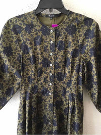 Madewell Green and Navy Size 0 Dress