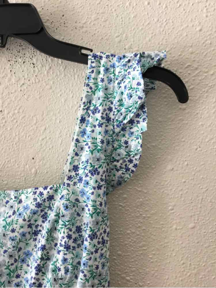 J Crew Factory White and Blue Size 2 Dress