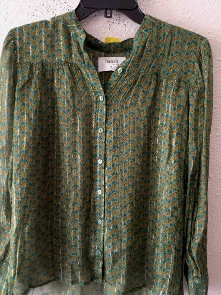 Ba&sh Green and Orange Size 0 Shirt