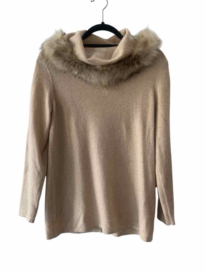 Neiman Marcus Beige Multi Size S Sweater