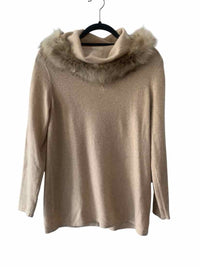 Neiman Marcus Beige Multi Size S Sweater