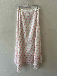 Princess Polly White and Red Size 4 Skirt