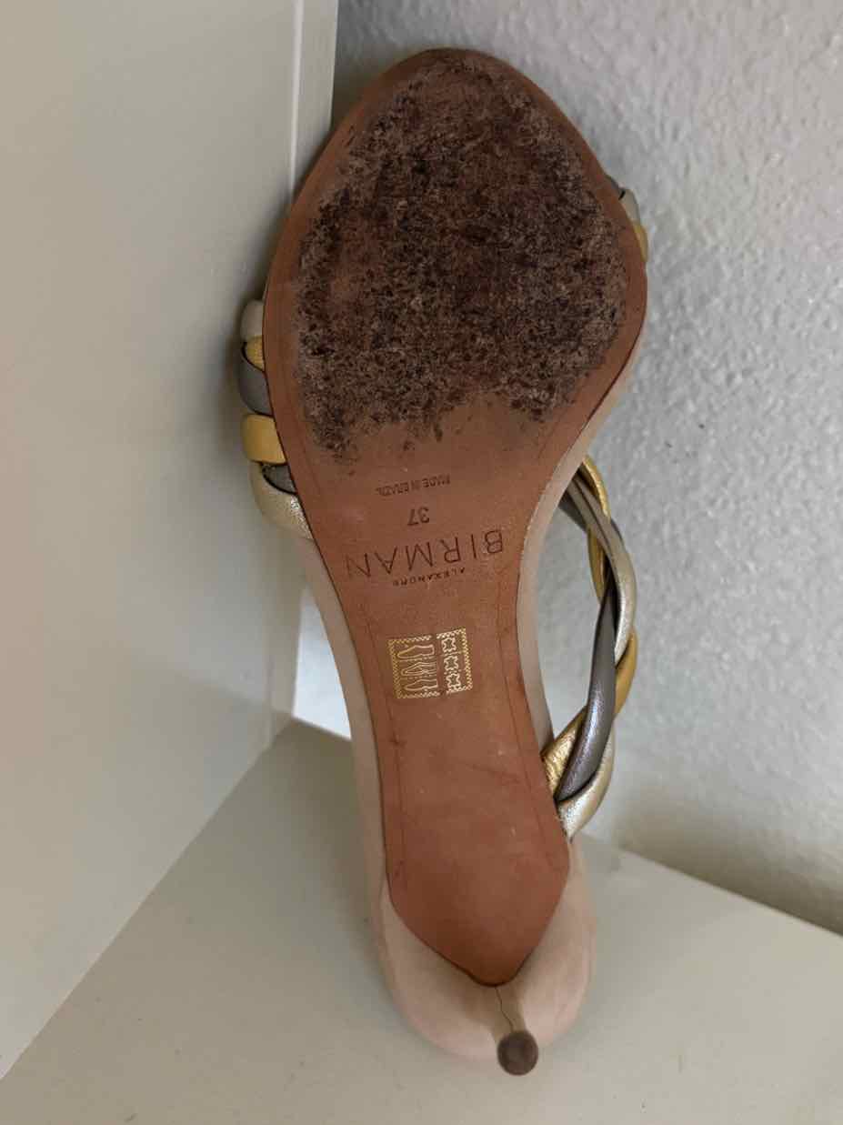 Alexandre Birman Gold and Silver Size 37 Shoes
